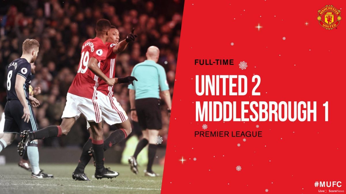 Manchester United 2 – 1 Middlesbrough Highlight Video