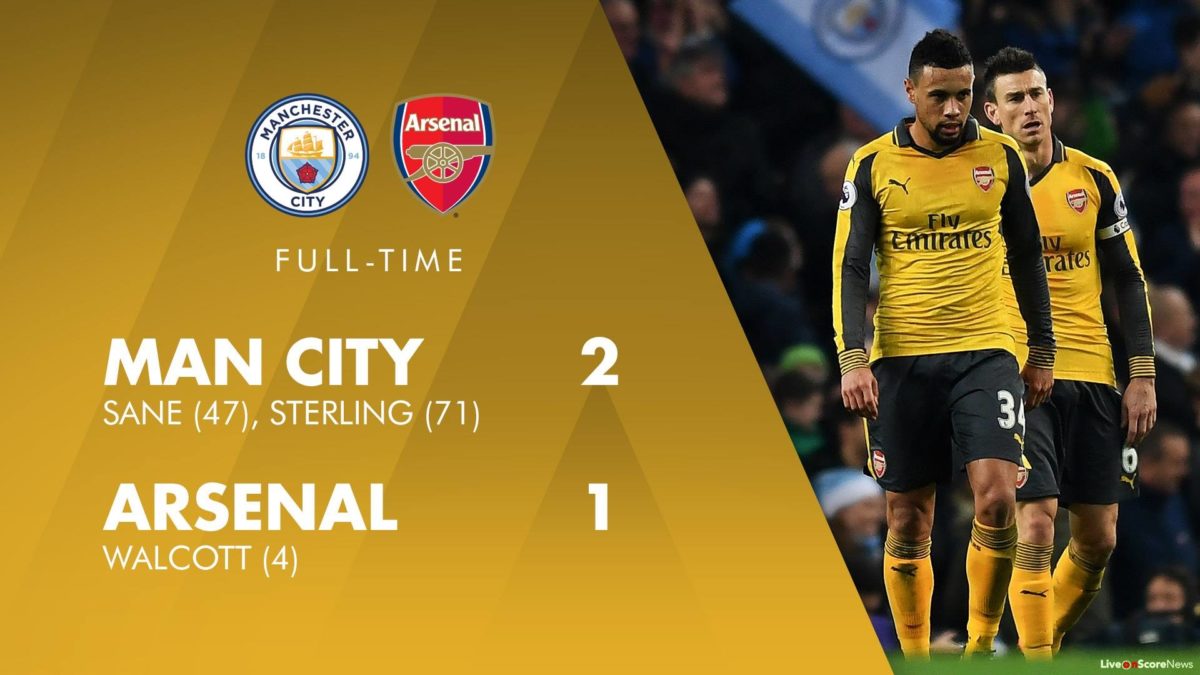 Manchester City 2 – 1 Arsenal Highlight Video