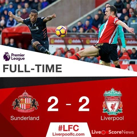 Sunderland 2 – 2 Liverpool Highlight Video