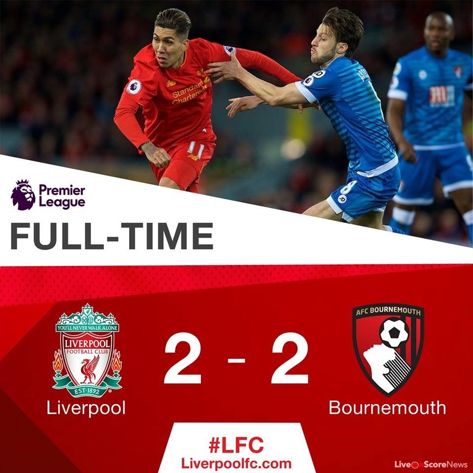 Liverpool 2 2 Afc Bournemouth Highlight Video Liveonscore Com Liverpool 2 2 Afc Bournemouth Highlight Video Liveonscore Com