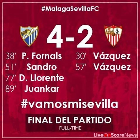 Malaga 4 – 2 Sevilla Highlight Video