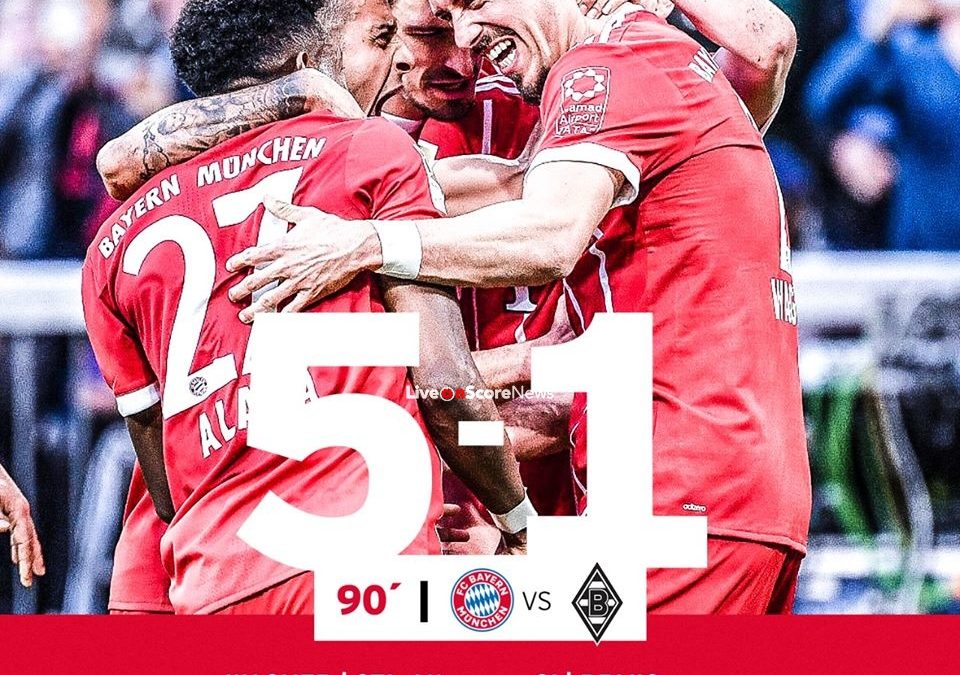 Bayern Munich 5-1 Borussia Moenchengladbach Full Highlight Video