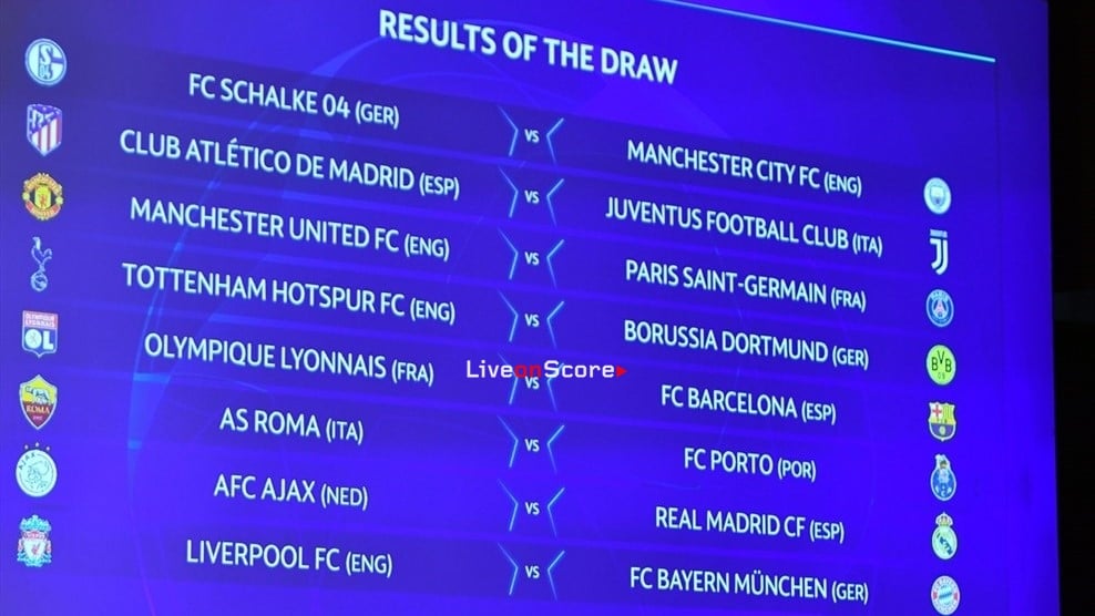 UEFA Champions League round of 16 draw - 2018/2019