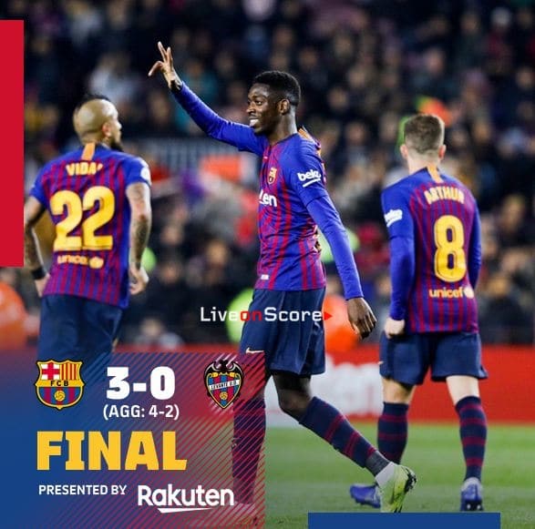 Barcelona 3-0 Levante Full Highlight Video Copa del Rey 2019