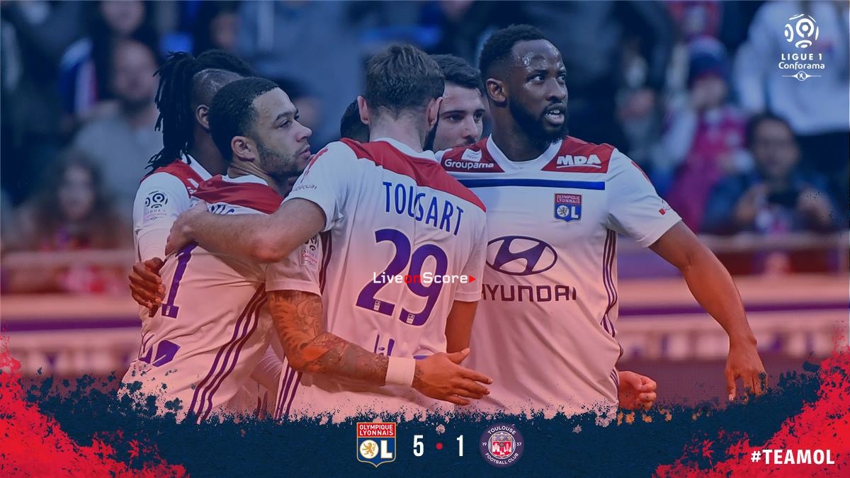 Lyon 5-1 Toulouse Full Highlight Video – France Ligue 1 2019