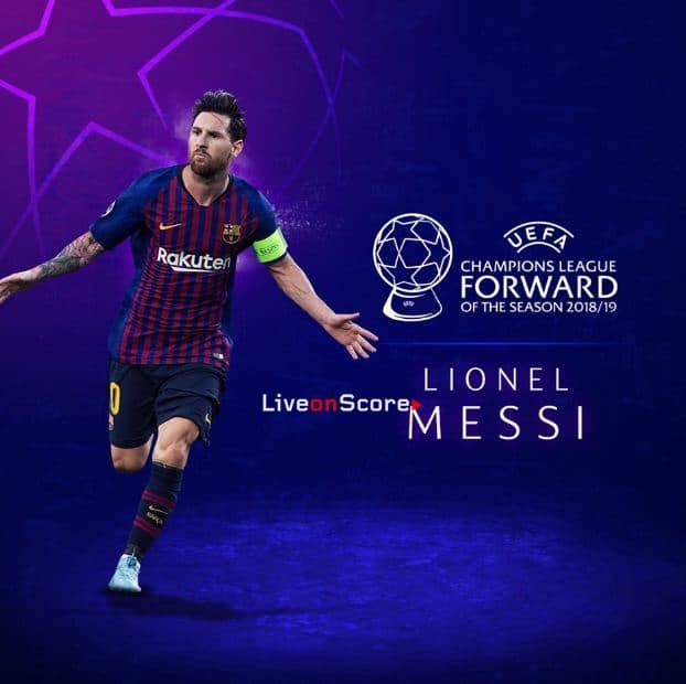 Lionel Messi Champions League Forward Of The Season