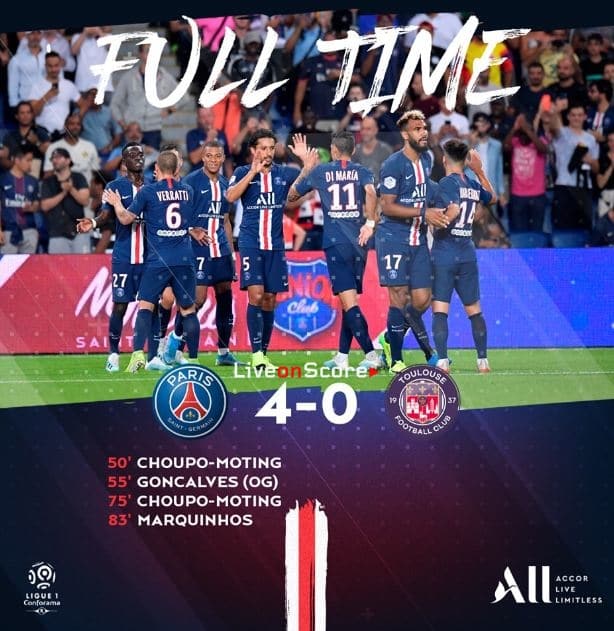 Paris Saint Germain 4 0 Toulouse Full Highlight Video France Ligue 1