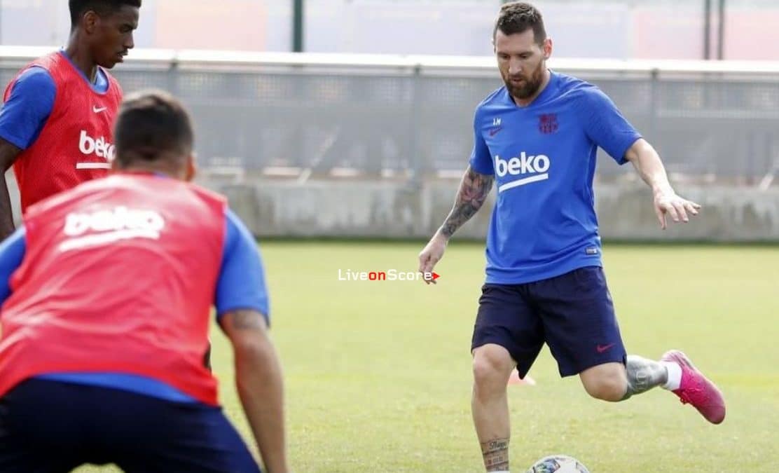 Messi and Dembele join the group for training