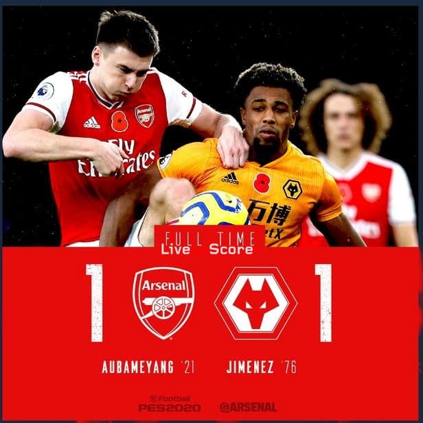 Arsenal 1-1 Wolves Match Report