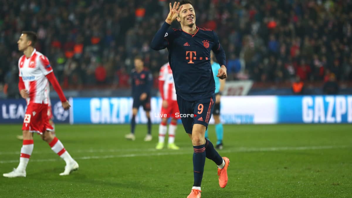 Robert Lewandowski scores four as Bayern Munich win in Belgrade to clinch top spot