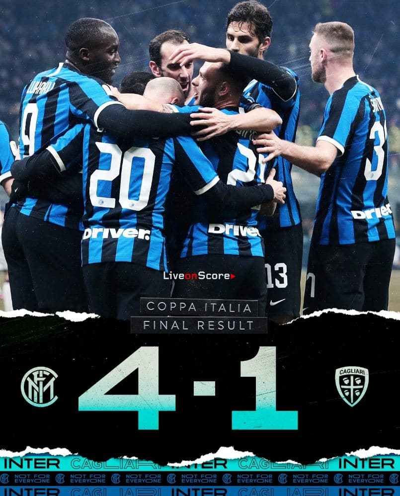 インテル4 1カリアリのハイライト動画 Coppa Italia