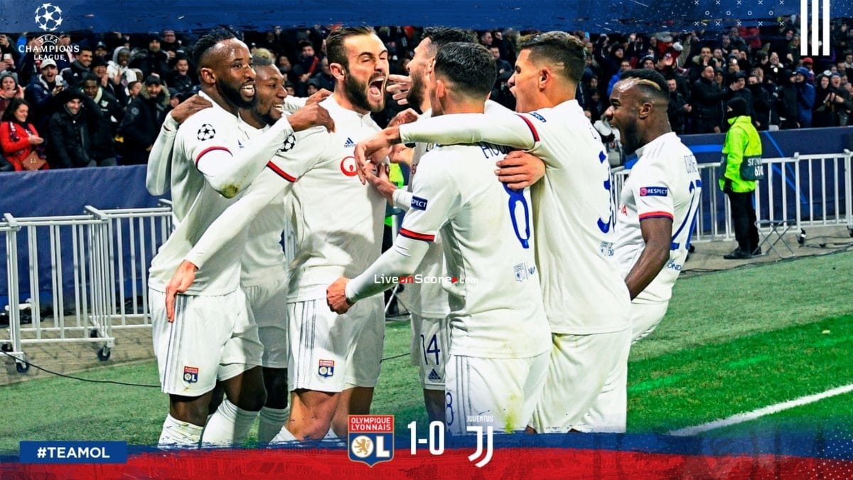Lyon 1-0 Juventus Uefa Champions League 1/8 Final FT Score & Goals
