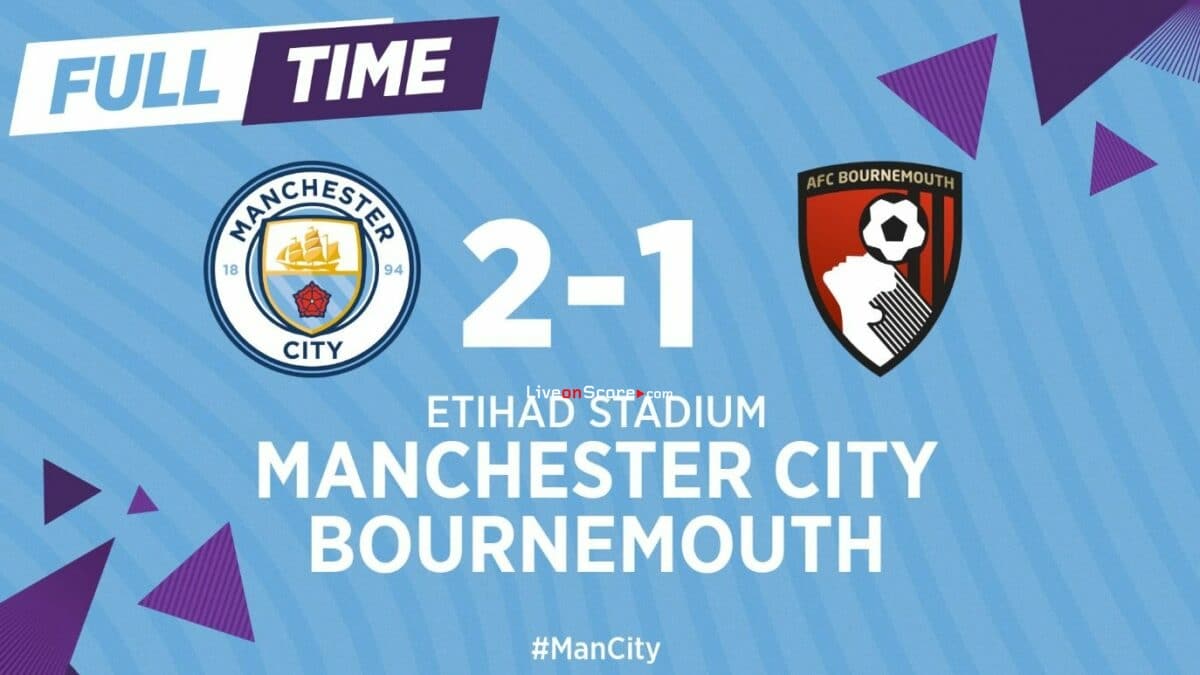 Manchester City 2-1 Bournemouth Full Highlight Video – Premier League