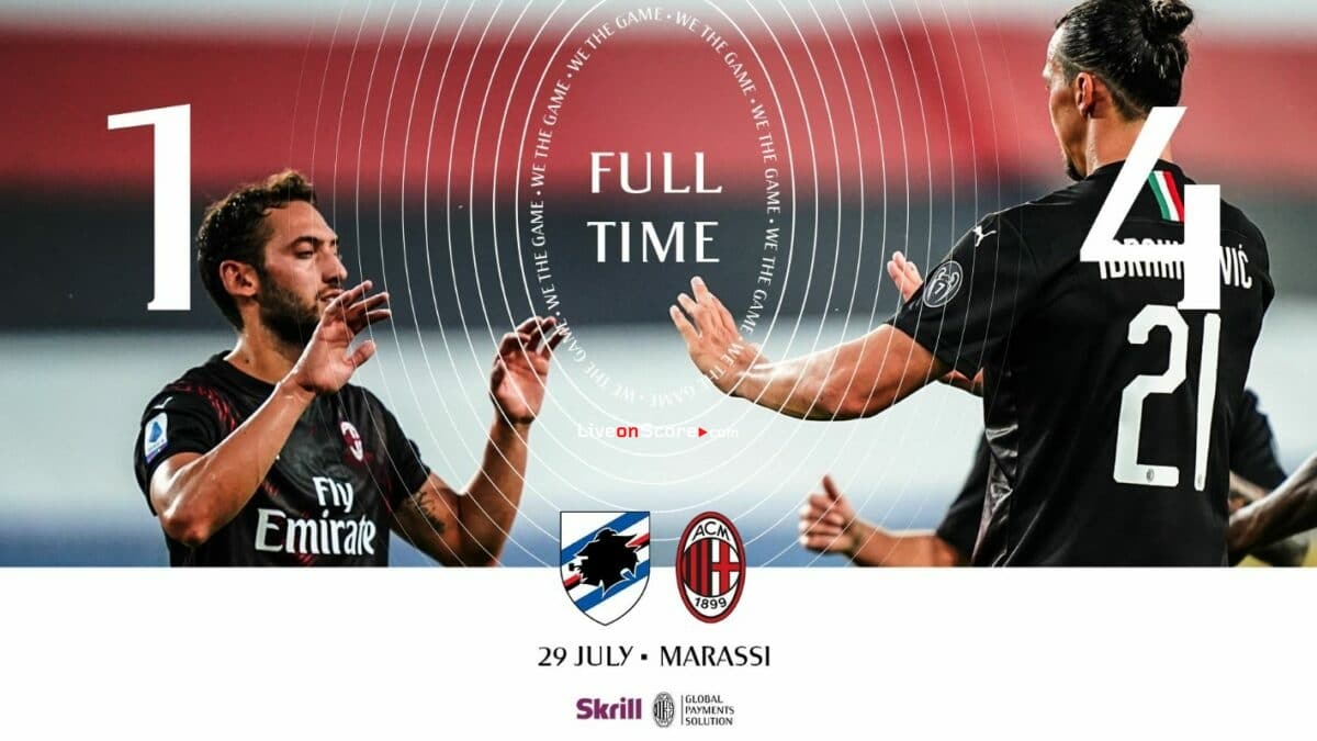 Sampdoria 1-4 AC Milan Full Highlight Video – Serie Tim A