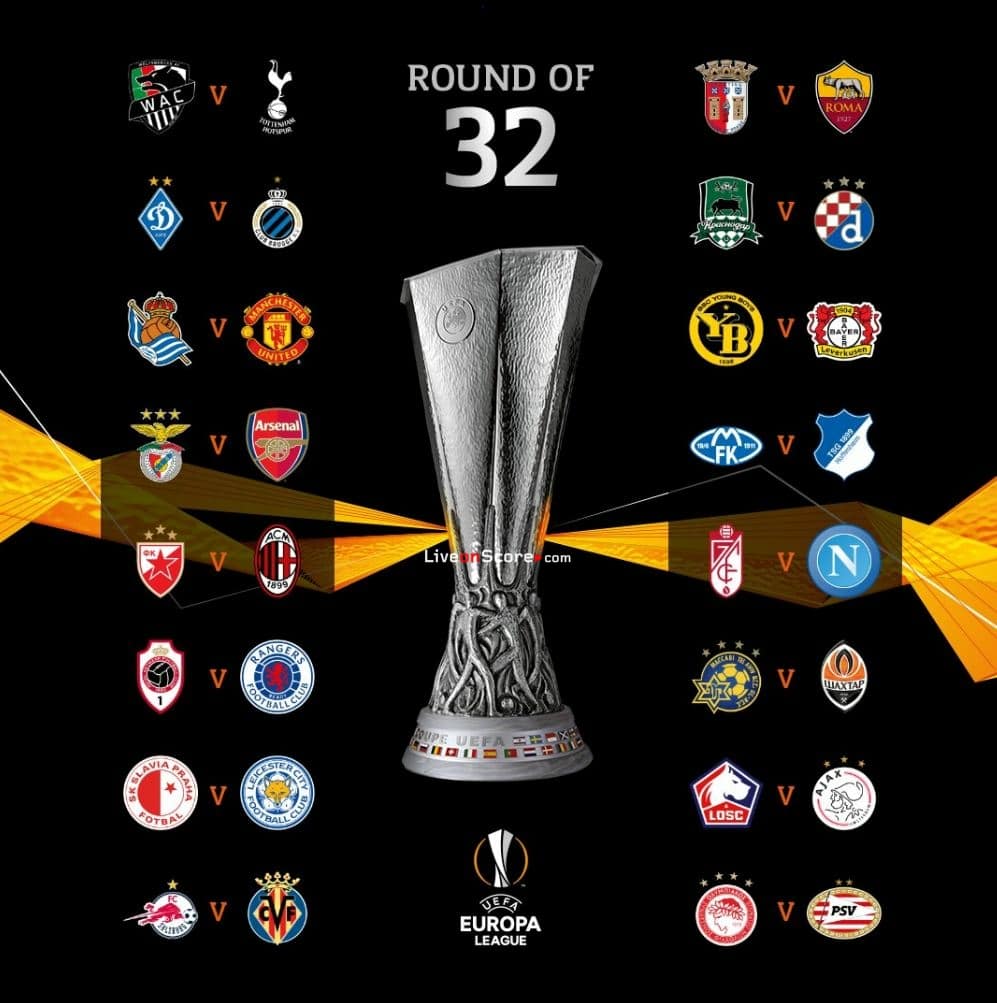 Uefa Europa League last 32 draw