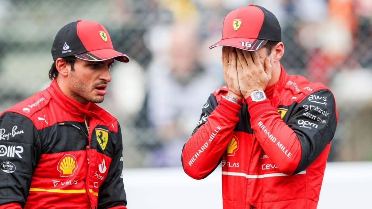Leclerc Sainz lament poor Ferrari performance