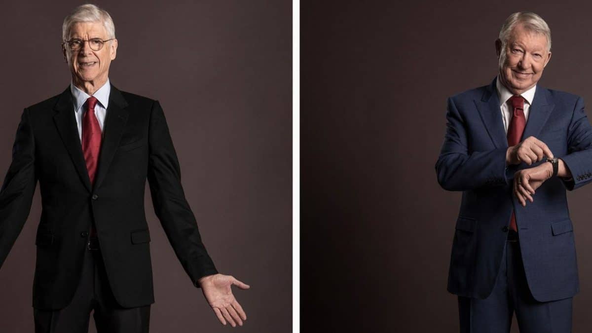 Ferguson and Wenger recreate iconic poses for Hall of Fame