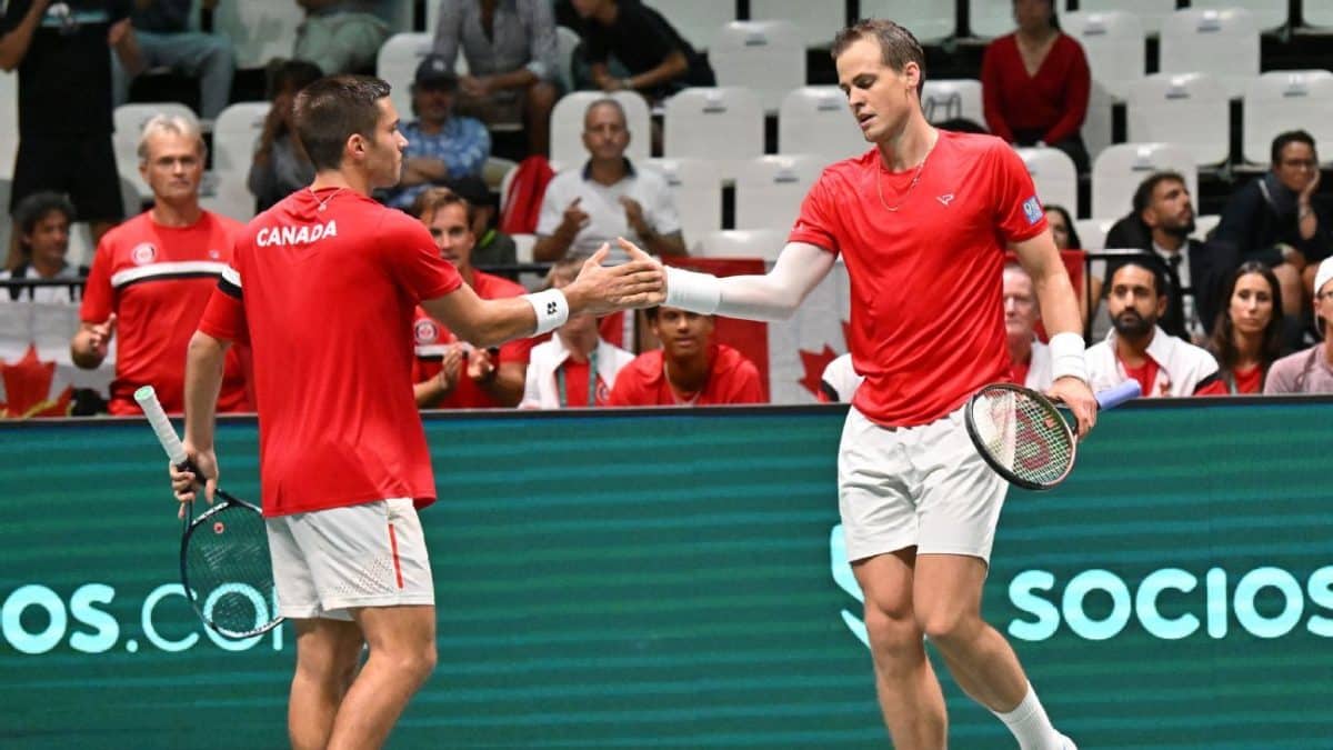 Canada beats Italy to start Davis Cup title defense. U.S., Britain and Czech Republic also win