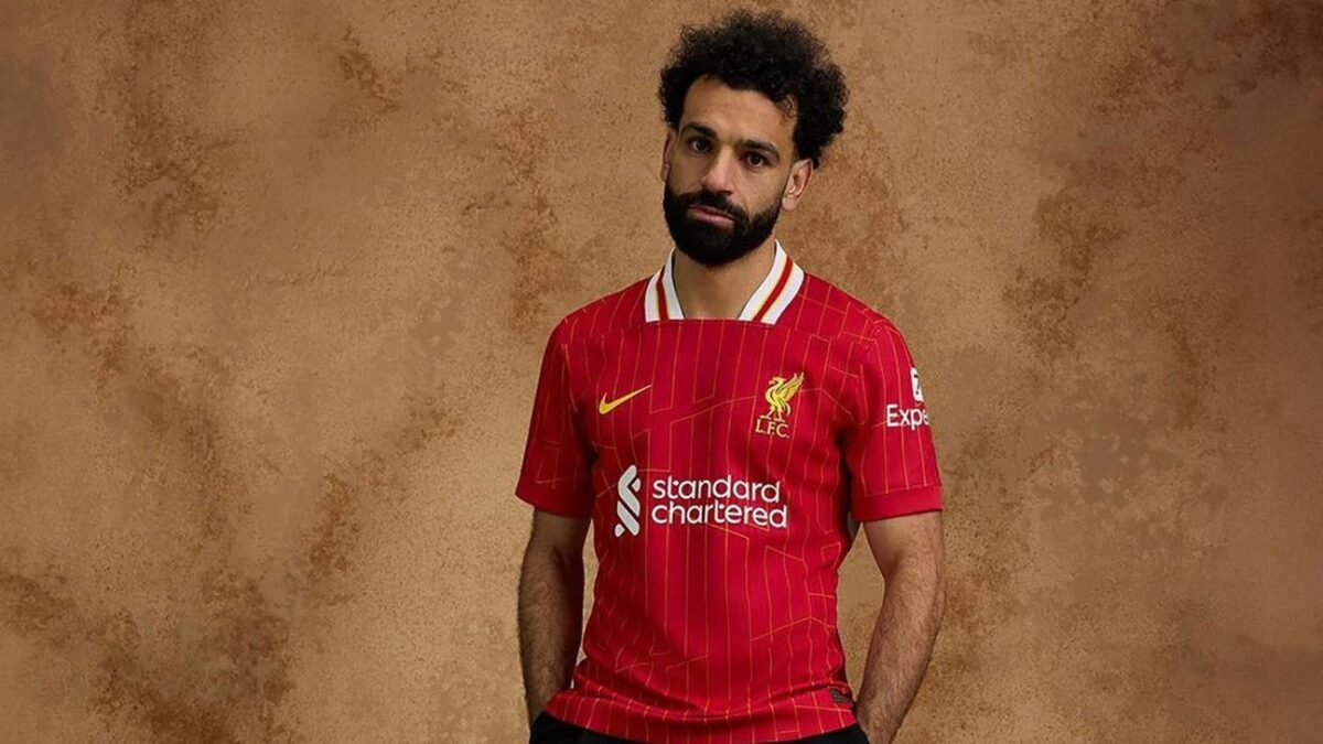 Salah models Liverpools 2024-25 home kit but will he get to play in it?