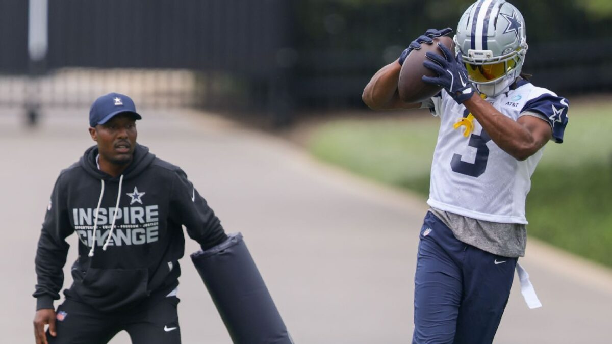 OK with franchise tag, George Pickens at Cowboys minicamp