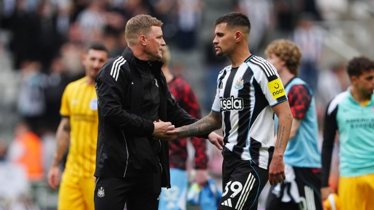 Eddie Howe unsure on Bruno Guimarães Newcastle future amid Arsenal interest